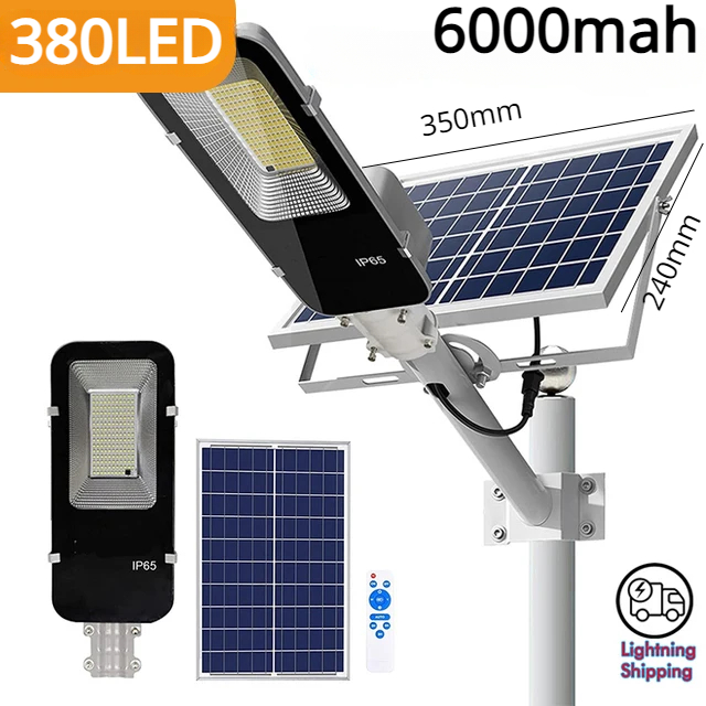 200 W Leistungsstarke Solar Licht Outdoor Solar Straßenlaterne 6000 mah Wasserdichte Automatische Dämmerung bis Morgendämmerung Straßenlaterne Für garage Garten